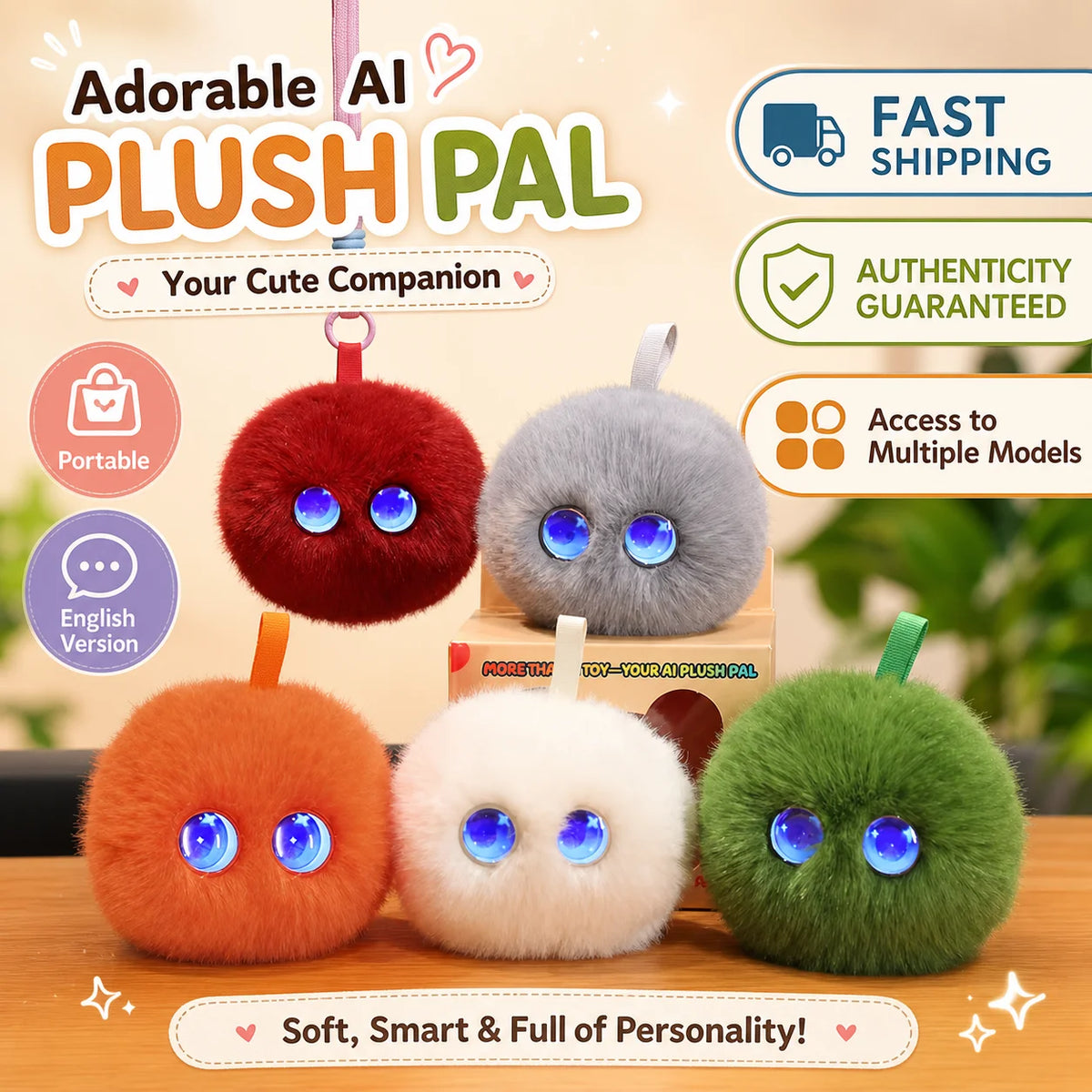 AI Plush Pal - Intelligent Companion Toy